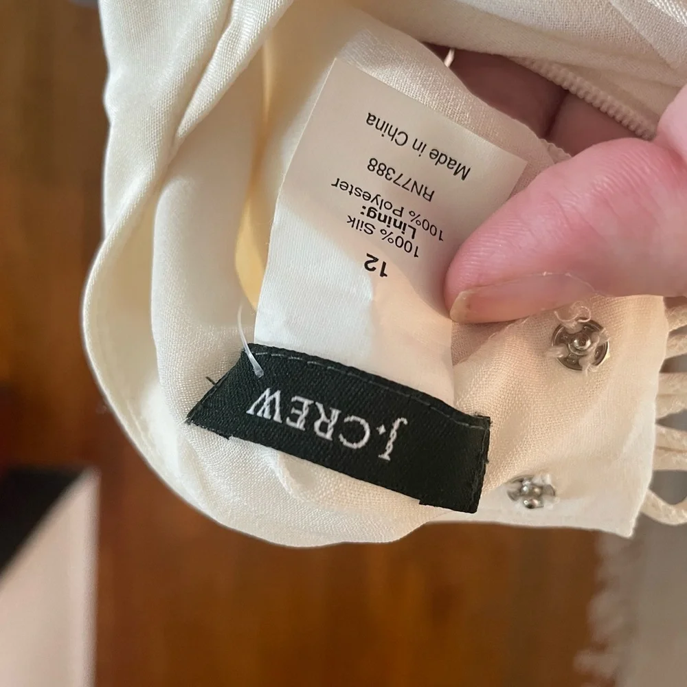 J Crew halter backless silk gown
